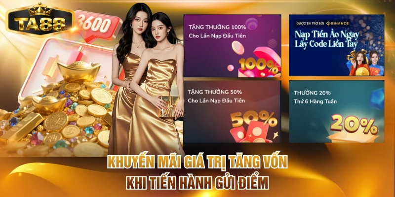 Khuyến mãi giá trị tăng vốn khi tiến hành gửi điểm